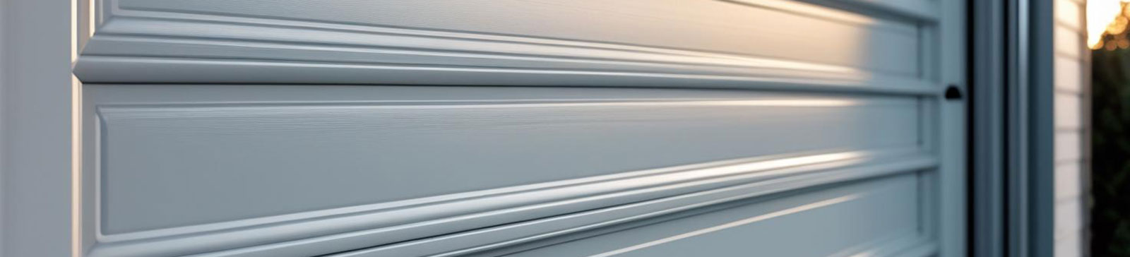 Close-up of a modern garage door in Flushing, NY, symbolizing quality, innovation, and expert maintenance.